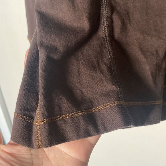 NORTH END SPORT Long Sleeve Organic Cotton Athletic Top - Brown XL - Picture 5 of 5